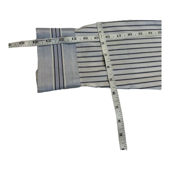 TM Exposure Men's Medium White & Blue Button Down Dress Shirt - Picture 12 of 14